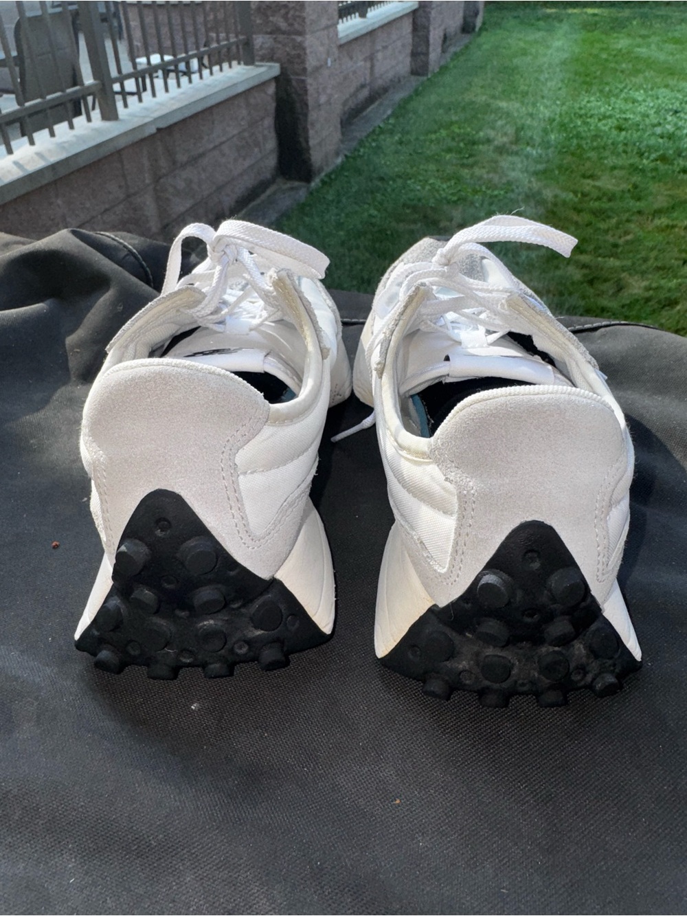 New Balance White & Black Sneakers - Picture 4 of 5